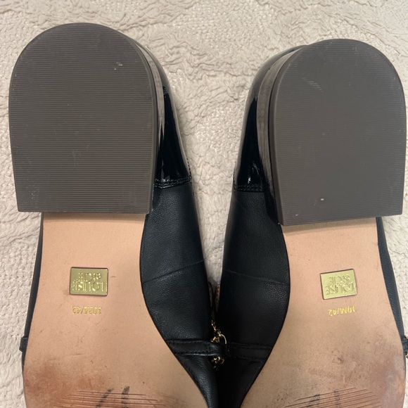 Louise et Cie Black Leather Chain Loafers Size 10 EUC - Picture 5 of 14